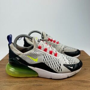 Womens Nike Air Max 270 White Volt Athletic Running Shoes Sneakers Size 7.5 M‎